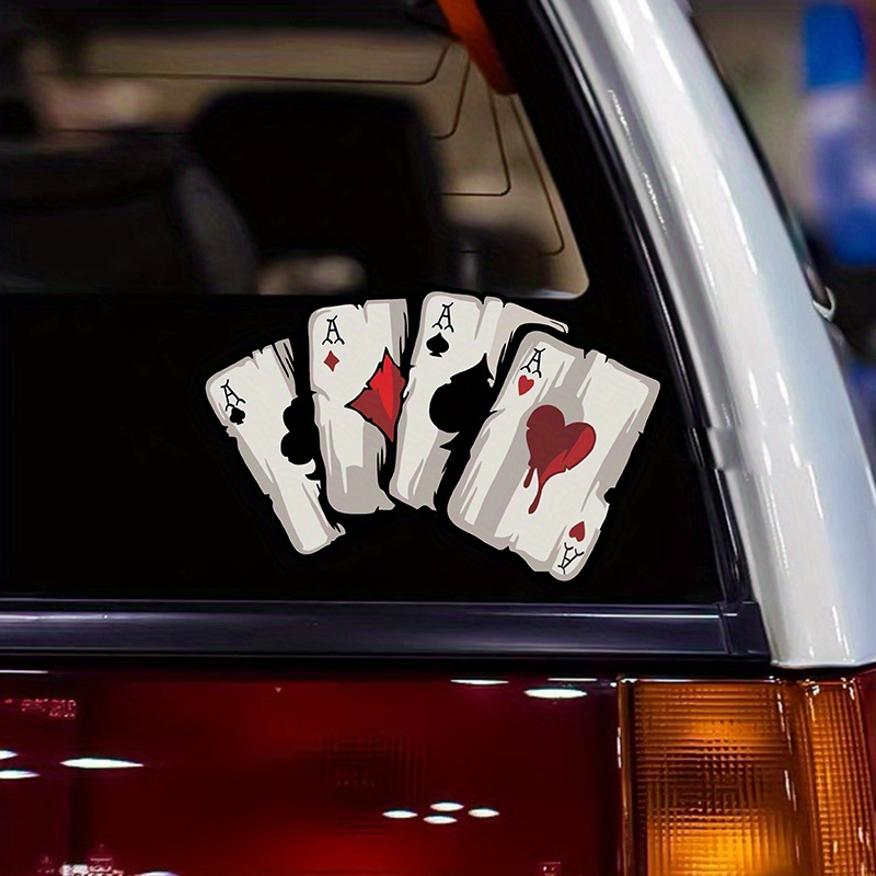 Laptop Accessories Decoration - Adesivo in vinile impermeabile Poker Spades