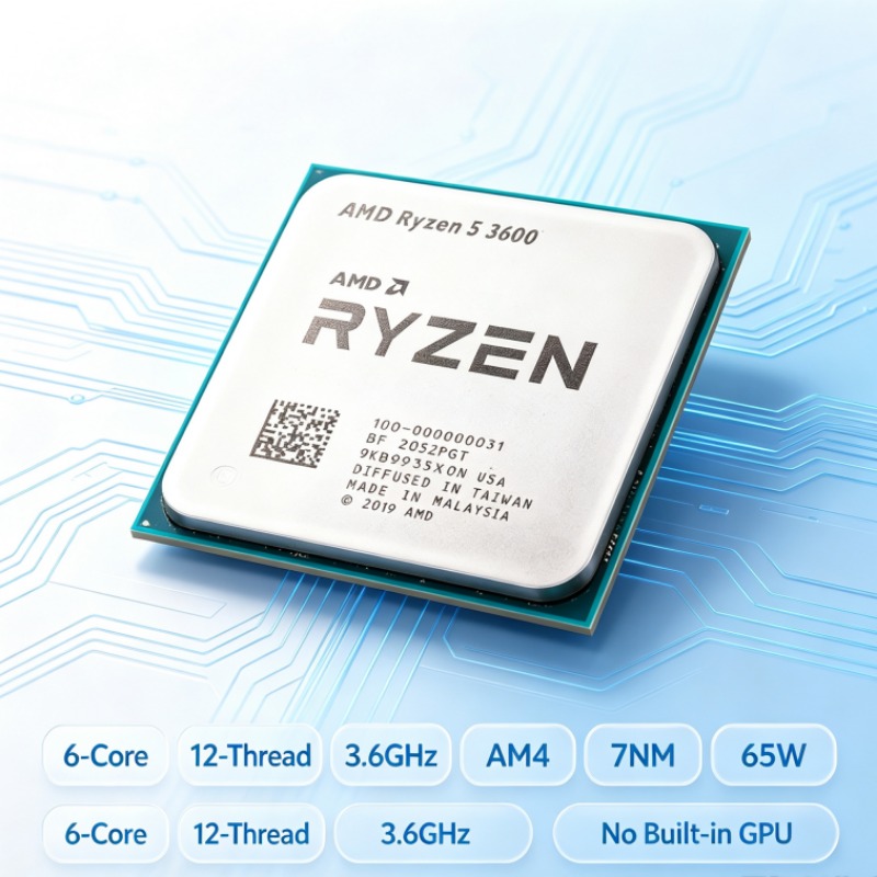 Amd Cpu Ryzen 5 - Processore Desktop Ryzen 5 3600, 6