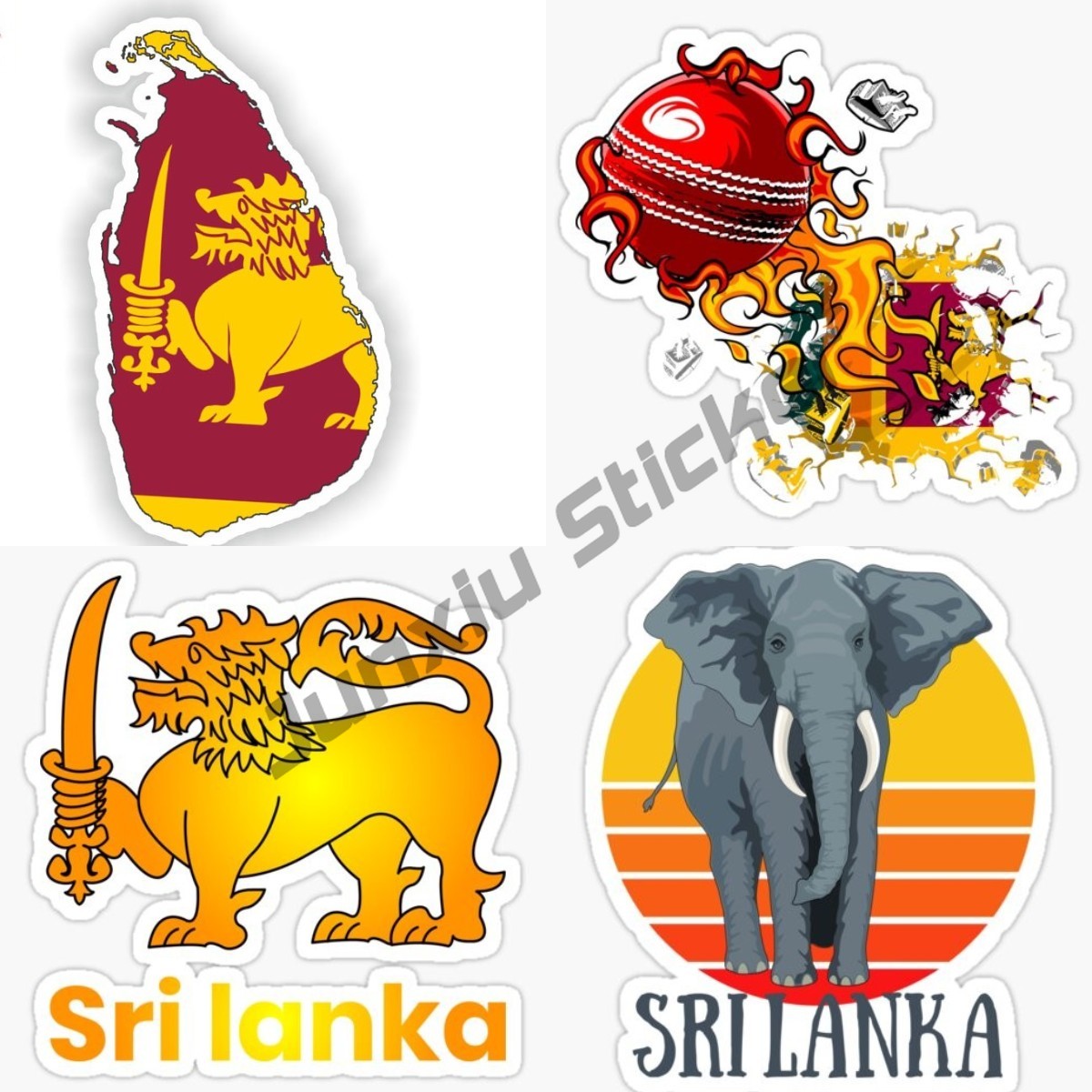 Laptop Accessories Sri Lanka - Fashion Car Sticker Sri Lanka Flag