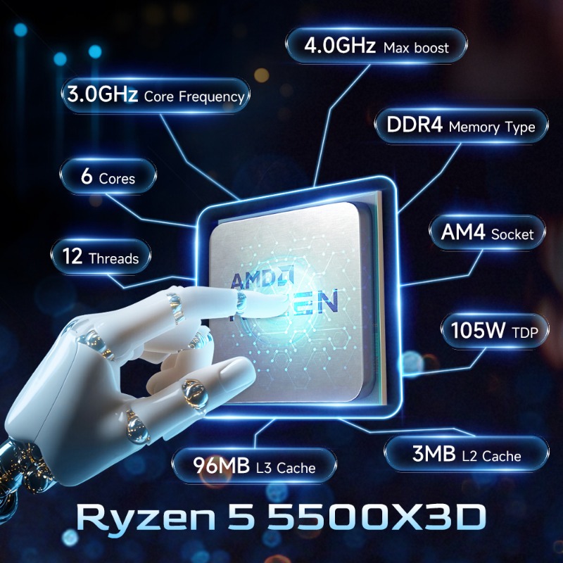 AMD Ryzen 5 5500X3D CPU da Gam - Amd Cpu Ryzen 5 recensione e prezzo