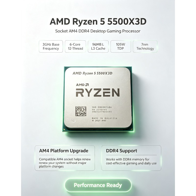 AMD Ryzen 5 5500X3D CPU da Gam - Amd Cpu Ryzen 5 recensione e prezzo