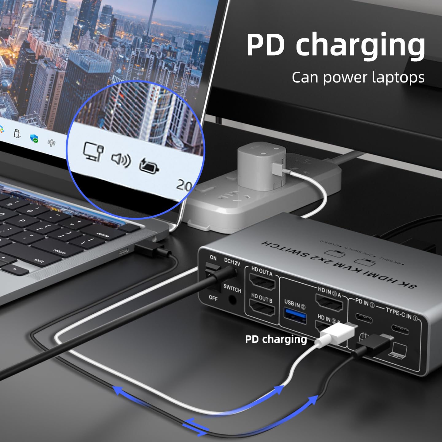 Switch KVM USB C HDMI DP 2 mon - Laptop Accessories Women recensione e prezzo