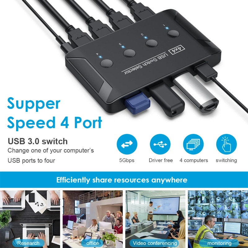Switch KVM USB 3.0 4 Ingressi  - Laptop Accessories Women recensione e prezzo