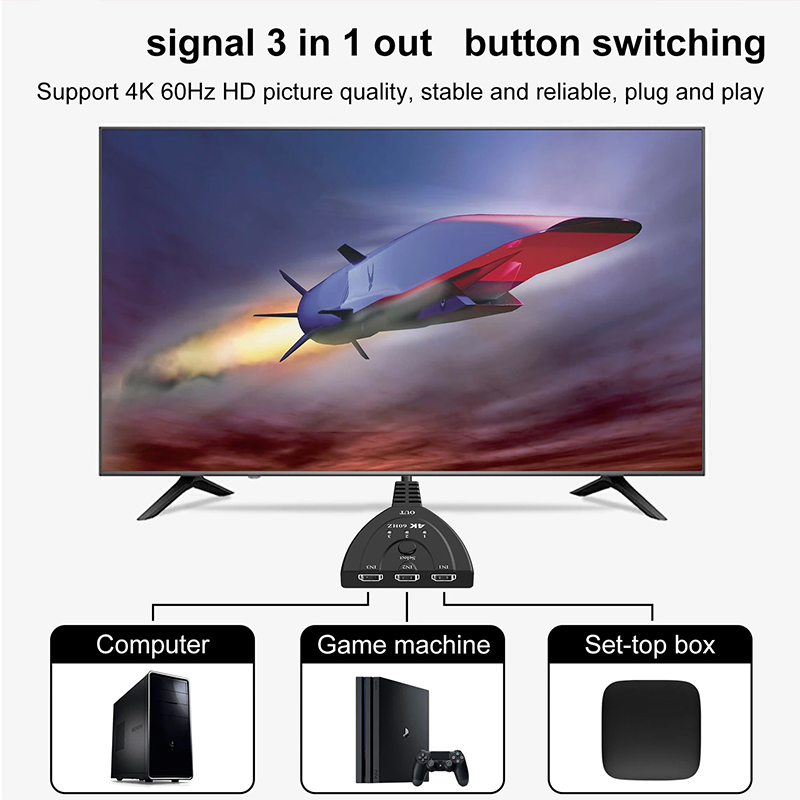 Switcher HD Mini 3 porte 4K 60 - Laptop Accessories Women recensione e prezzo